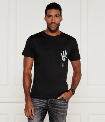 T-shirt męski casual John Richmond ze sklepu: Gomez Fashion Store w kategorii: T-shirty męskie - zdjęcie 874714-BD9-10338_JR245M000015001