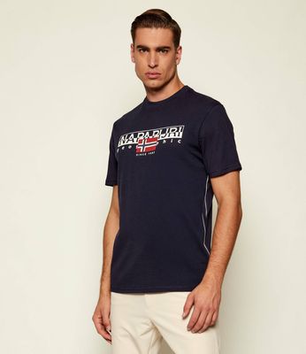 T-shirt męski letni Napapijri ze sklepu: Gomez Fashion Store w kategorii: T-shirty męskie - zdjęcie 874714-BD9-10338_NA245M000017176