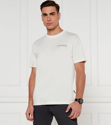 Napapijri - T-shirt męski casual ze sklepu: Gomez Fashion Store w kategorii: T-shirty męskie - zdjęcie 874714-BD9-10338_NA245M000026377