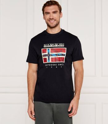 T-shirt męski w stylu młodzieżowym Napapijri ze sklepu: Gomez Fashion Store w kategorii: T-shirty męskie - zdjęcie 874714-BD9-10338_NA245M000037041