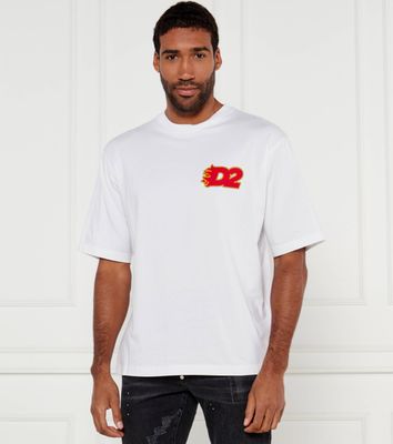 T-shirt męski na lato Dsquared2 ze sklepu: Gomez Fashion Store w kategorii: T-shirty męskie - zdjęcie 874714-BD9-10338_DQ245M000043100