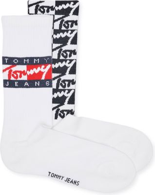 Skarpetki damskie w abstrakcyjnym wzorze w sportowym stylu Tommy Jeans ze sklepu: Gomez Fashion Store w kategorii: Skarpetki damskie - zdjęcie 874714-BD9-10338_TM245U000003001