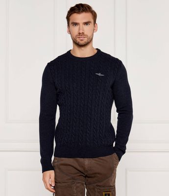 Sweter męski Aeronautica Militare ze sklepu: Gomez Fashion Store w kategorii: Swetry męskie - zdjęcie 874714-BD9-10338_AM245M000052296