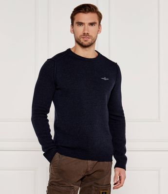 Sweter męski Aeronautica Militare ze sklepu: Gomez Fashion Store w kategorii: Swetry męskie - zdjęcie 874714-BD9-10338_AM245M000057296