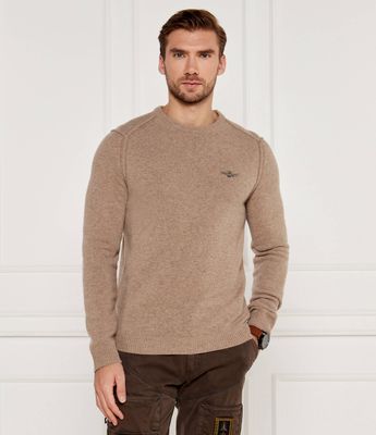 Sweter męski casual Aeronautica Militare ze sklepu: Gomez Fashion Store w kategorii: Swetry męskie - zdjęcie 874714-BD9-10338_AM245M000057297