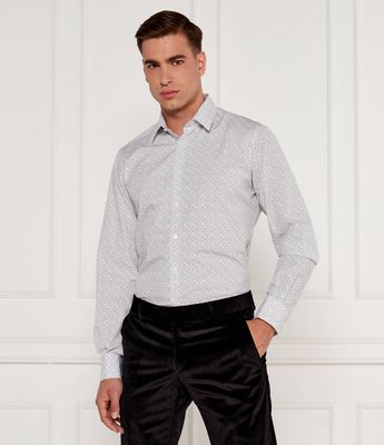 Karl Lagerfeld - Koszula męska z klasycznym kołnierzykiem casual ze sklepu: Gomez Fashion Store w kategorii: Koszule męskie - zdjęcie 874714-BD9-10338_KL245M000047141