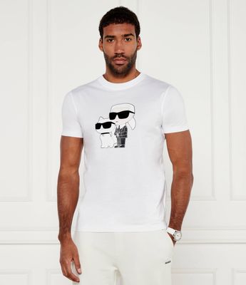 T-shirt męski w stylu młodzieżowym wiosenny Karl Lagerfeld ze sklepu: Gomez Fashion Store w kategorii: T-shirty męskie - zdjęcie 874714-BD9-10338_KL245M000131007