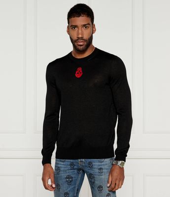 Alexander McQueen - Sweter męski zimowy casualowy ze sklepu: Gomez Fashion Store w kategorii: Swetry męskie - zdjęcie 874714-BD9-10338_AQ245M000003064