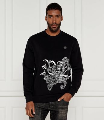 Bluza męska młodzieżowa zimowa Philipp Plein ze sklepu: Gomez Fashion Store w kategorii: Bluzy męskie - zdjęcie 874714-BD9-10338_PN245M000008002