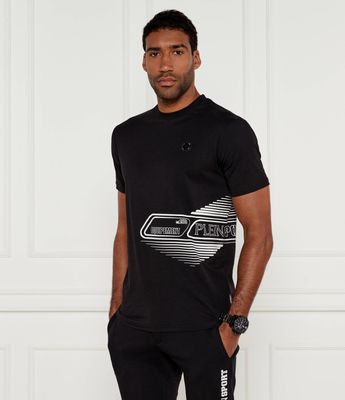Plein Sport - T-shirt męski w stylu młodzieżowym ze sklepu: Gomez Fashion Store w kategorii: T-shirty męskie - zdjęcie 874714-BD9-10338_PS245M000033102
