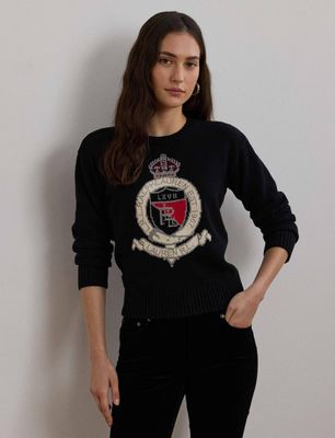 LAUREN RALPH LAUREN - Sweter damski casualowy ze sklepu: Gomez Fashion Store w kategorii: Swetry damskie - zdjęcie 874714-BD9-10338_RL245W000072FO5