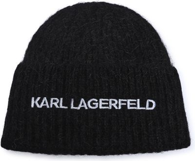 Czapka zimowa damska Karl Lagerfeld ze sklepu: Gomez Fashion Store w kategorii: Czapki zimowe damskie - zdjęcie 874714-BD9-10338_KL245W000113087