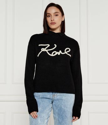 Karl Lagerfeld - Sweter damski casual ze sklepu: Gomez Fashion Store w kategorii: Swetry damskie - zdjęcie 874714-BD9-10338_KL245W000156024