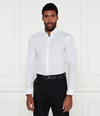 Koszula męska z klasycznym kołnierzykiem HUGO ze sklepu: Gomez Fashion Store w kategorii: Koszule męskie - zdjęcie 874714-BD9-10338_BU251M000080199