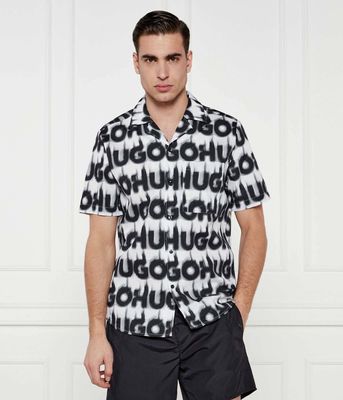 Koszula męska na wiosnę HUGO ze sklepu: Gomez Fashion Store w kategorii: Koszule męskie - zdjęcie 874714-BD9-10338_BU251M000115199