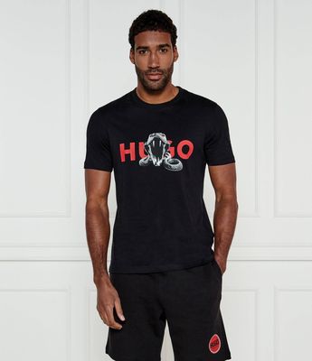 HUGO - T-shirt męski na wiosnę ze sklepu: Gomez Fashion Store w kategorii: T-shirty męskie - zdjęcie 874714-BD9-10338_BU251M000186001
