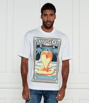 HUGO - T-shirt męski na wiosnę ze sklepu: Gomez Fashion Store w kategorii: T-shirty męskie - zdjęcie 874714-BD9-10338_BU251M000213100