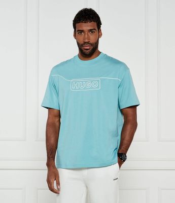 T-shirt męski Hugo Blue ze sklepu: Gomez Fashion Store w kategorii: T-shirty męskie - zdjęcie 874714-BD9-10338_BJ251M000022444