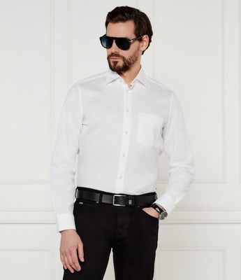 Koszula męska na wiosnę BOSS ORANGE ze sklepu: Gomez Fashion Store w kategorii: Koszule męskie - zdjęcie 874714-BD9-10338_BO251M000015100