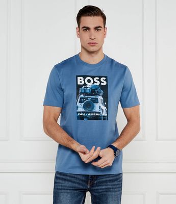 T-shirt męski wiosenny BOSS ORANGE ze sklepu: Gomez Fashion Store w kategorii: T-shirty męskie - zdjęcie 874714-BD9-10338_BO251M000073459