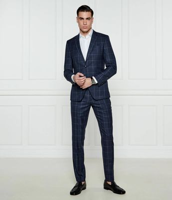 Garnitur męski jesienny elegancki BOSS BLACK ze sklepu: Gomez Fashion Store w kategorii: Garnitury męskie - zdjęcie 874714-BD9-10338_BB251M000086404
