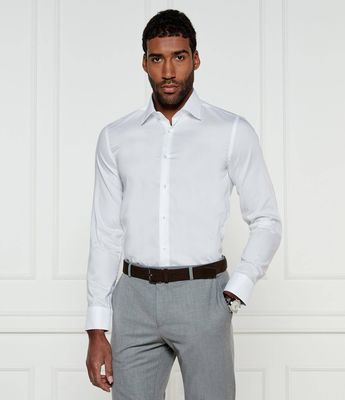 Koszula męska na wiosnę BOSS BLACK ze sklepu: Gomez Fashion Store w kategorii: Koszule męskie - zdjęcie 874714-BD9-10338_BB251M000114100
