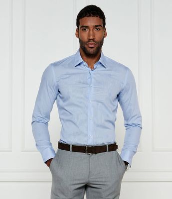 Koszula męska z klasycznym kołnierzykiem elegancka BOSS BLACK ze sklepu: Gomez Fashion Store w kategorii: Koszule męskie - zdjęcie 874714-BD9-10338_BB251M000118430