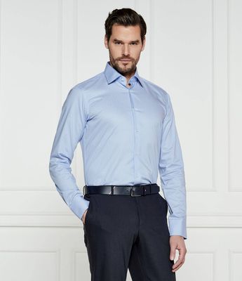 Koszula męska z klasycznym kołnierzykiem BOSS BLACK ze sklepu: Gomez Fashion Store w kategorii: Koszule męskie - zdjęcie 874714-BD9-10338_BB251M000124430