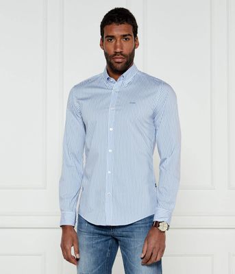 Koszula męska casual z kołnierzykiem button down BOSS BLACK ze sklepu: Gomez Fashion Store w kategorii: Koszule męskie - zdjęcie 874714-BD9-10338_BB251M000147450