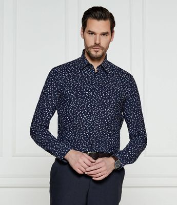 Koszula męska z klasycznym kołnierzykiem BOSS BLACK ze sklepu: Gomez Fashion Store w kategorii: Koszule męskie - zdjęcie 874714-BD9-10338_BB251M000152410