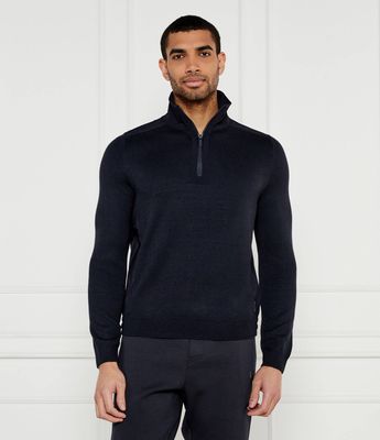 Sweter męski casual na wiosnę BOSS BLACK ze sklepu: Gomez Fashion Store w kategorii: Swetry męskie - zdjęcie 874714-BD9-10338_BB251M000238404