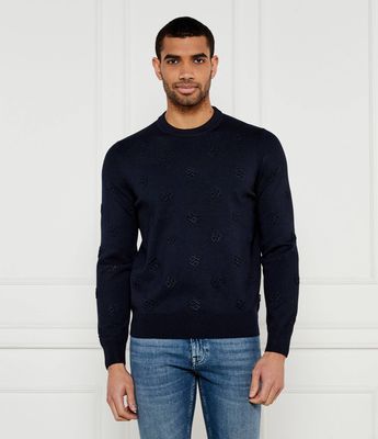 BOSS BLACK - Sweter męski casual ze sklepu: Gomez Fashion Store w kategorii: Swetry męskie - zdjęcie 874714-BD9-10338_BB251M000240404