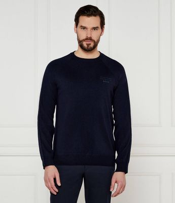 BOSS BLACK - Sweter męski casual ze sklepu: Gomez Fashion Store w kategorii: Swetry męskie - zdjęcie 874714-BD9-10338_BB251M000241404