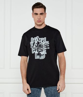 T-shirt męski wiosenny w stylu młodzieżowym Karl Lagerfeld ze sklepu: Gomez Fashion Store w kategorii: T-shirty męskie - zdjęcie 874714-BD9-10338_KL251M000035991