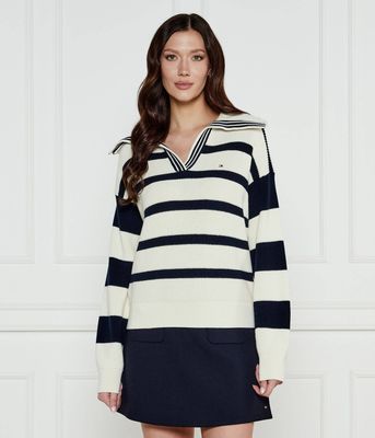 Sweter damski casual Tommy Hilfiger ze sklepu: Gomez Fashion Store w kategorii: Swetry damskie - zdjęcie 874714-BD9-10338_TH251W000076F42