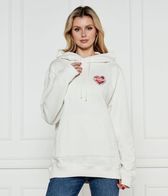 Bluza damska jesienna casual HUGO ze sklepu: Gomez Fashion Store w kategorii: Bluzy damskie - zdjęcie 874714-BD9-10338_BU251W000083102