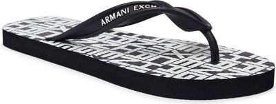 Klapki męskie na lato Armani Exchange ze sklepu: Gomez Fashion Store w kategorii: Klapki męskie - zdjęcie 874714-BD9-10338_AX252M000053721