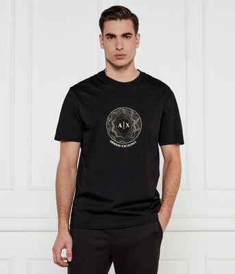 Armani Exchange - T-shirt męski w stylu młodzieżowym na wiosnę ze sklepu: Gomez Fashion Store w kategorii: T-shirty męskie - zdjęcie 874714-BD9-10338_AX252M000101H50
