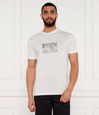 Armani Exchange - T-shirt męski na wiosnę ze sklepu: Gomez Fashion Store w kategorii: T-shirty męskie - zdjęcie 874714-BD9-10338_AX252M000148H83