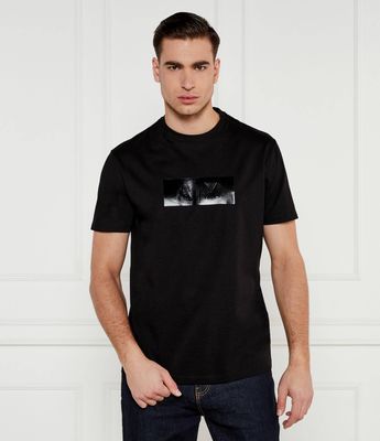 Armani Exchange - T-shirt męski wiosenny młodzieżowy ze sklepu: Gomez Fashion Store w kategorii: T-shirty męskie - zdjęcie 874714-BD9-10338_AX252M000166H50