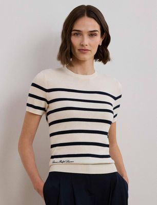 Bluzka damska casual LAUREN RALPH LAUREN ze sklepu: Gomez Fashion Store w kategorii: Bluzki damskie - zdjęcie 874714-BD9-10338_RL251W00006391F