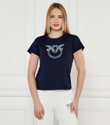 Bluzka damska w stylu młodzieżowym Pinko ze sklepu: Gomez Fashion Store w kategorii: Bluzki damskie - zdjęcie 874714-BD9-10338_PI251W000122C90
