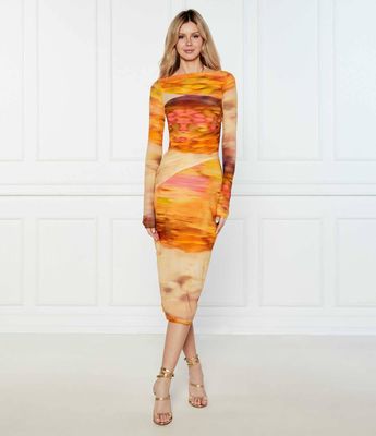 Pinko - Sukienka dopasowana ze sklepu: Gomez Fashion Store w kategorii: Sukienki - zdjęcie 874714-BD9-10338_PI251W000182C96