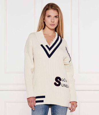 Sweter damski casualowy Pinko ze sklepu: Gomez Fashion Store w kategorii: Swetry damskie - zdjęcie 874714-BD9-10338_PI251W000207D00