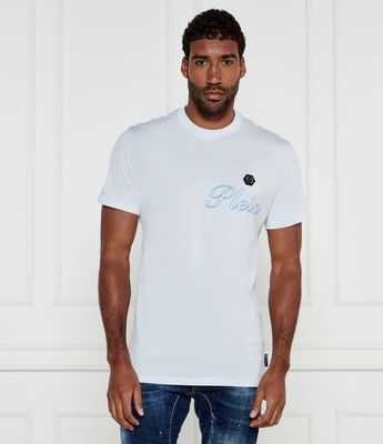 Philipp Plein - T-shirt męski casual ze sklepu: Gomez Fashion Store w kategorii: T-shirty męskie - zdjęcie 874714-BD9-10338_PN251M000020A35