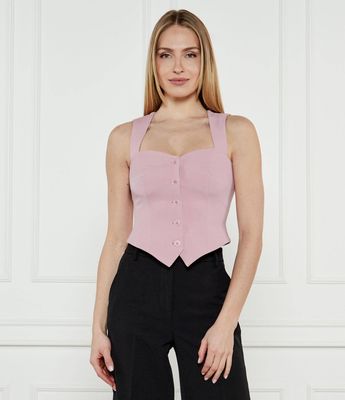 Kamizelka damska na wiosnę Liu Jo ze sklepu: Gomez Fashion Store w kategorii: Kamizelki damskie - zdjęcie 874714-BD9-10338_LJ252W000051Z34