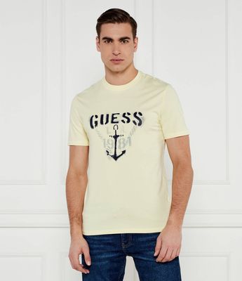 Guess - T-shirt męski młodzieżowy ze sklepu: Gomez Fashion Store w kategorii: T-shirty męskie - zdjęcie 874714-BD9-10338_GJ251M000014P63