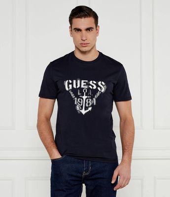 T-shirt męski w stylu młodzieżowym Guess ze sklepu: Gomez Fashion Store w kategorii: T-shirty męskie - zdjęcie 874714-BD9-10338_GJ251M000014B07