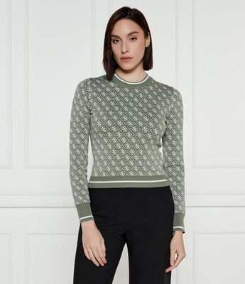 Sweter damski casual Guess ze sklepu: Gomez Fashion Store w kategorii: Swetry damskie - zdjęcie 874714-BD9-10338_GJ251W000042R15