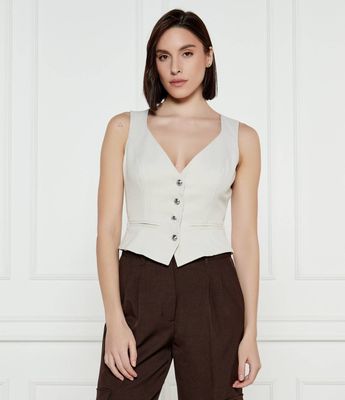 Kamizelka damska Guess ze sklepu: Gomez Fashion Store w kategorii: Kamizelki damskie - zdjęcie 874714-BD9-10338_GJ251W000077M76